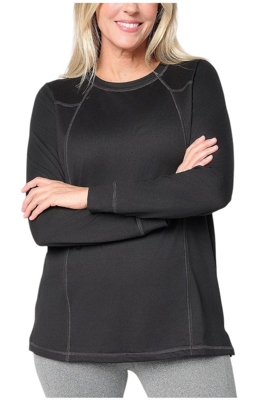 Belle Body by Kim Gravel Athletic Jersey Long Sleeve Topstitch Blk - Regular